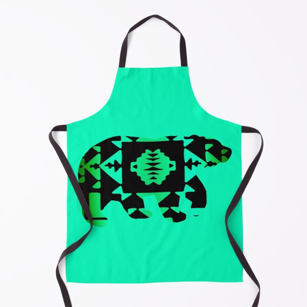 Item preview, Green / Mint Green / Aqua Gradient Native Print Bear designed and sold by JMWCD.