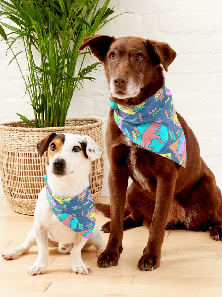Alternate view of Nineties Dinosaurs Pattern Pet Bandana