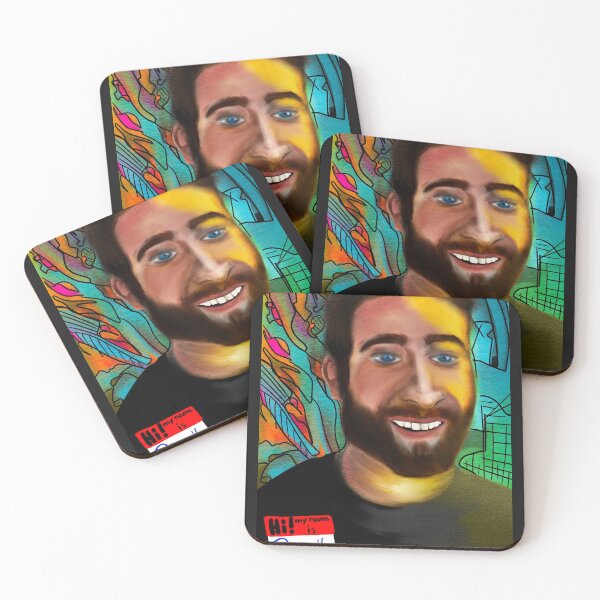 Item preview, Introspective artistic self portrait, colorful rendition  designed and sold by dusso.