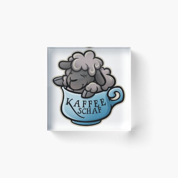 Kaffeeschaf Acrylblock