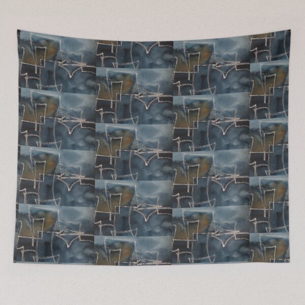 Item preview, Night City Rainy Reflections mixed media painting designed and sold by ChillonLeachArt.