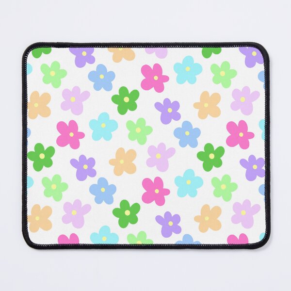 Item preview, Colorful Cute Pastel Floral Flowers Print on a White Backdrop,made by EndlessEmporium designed and sold by EndlessEmporium.