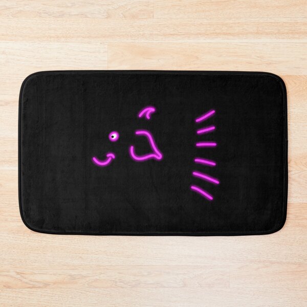 Item preview, Neon smiling fish Cat bed design  designed and sold by TipTopTapo.