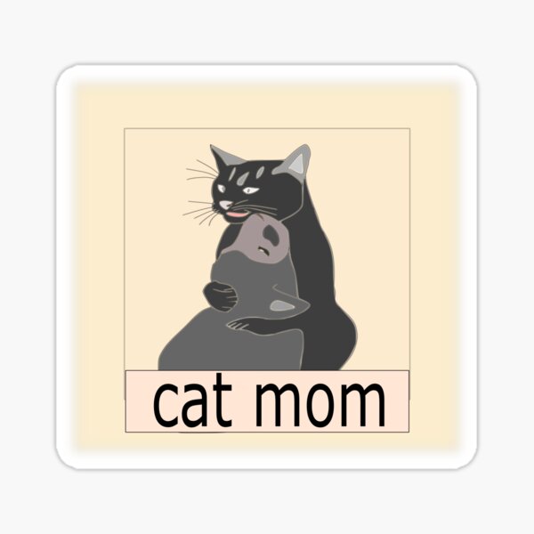 Cat Mom And Dog Hug Sticker For Sale By Huseyinyildiz Redbubble