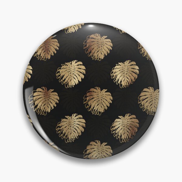 Item preview, Tropical Gold Monstera Leaf Black Design designed and sold by InovArtS.