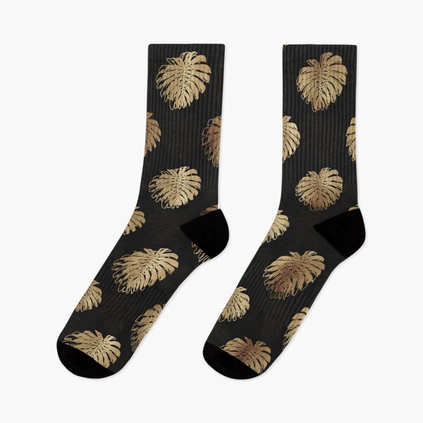 Item preview, Tropical Gold Monstera Leaf Black Design designed and sold by InovArtS.