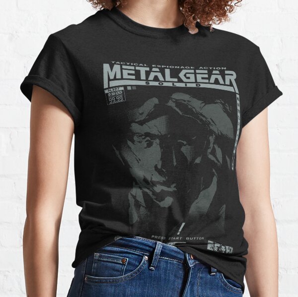 Vista previa del artículo con la obra «MGS1 - Serpiente APAGADO Camiseta clásica», diseñado y vendido por prestigeapparel.