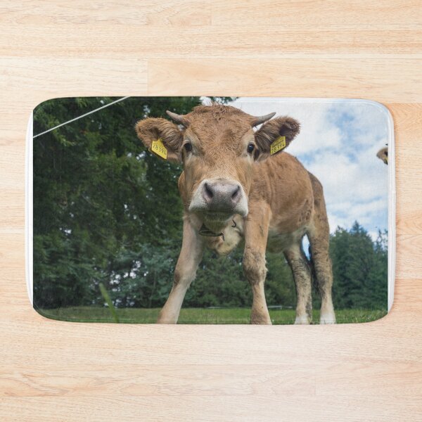 Item preview, Young cow in Oberstdorf near the summer toboggan run - Allgäu Alps 7 designed and sold by xP42.