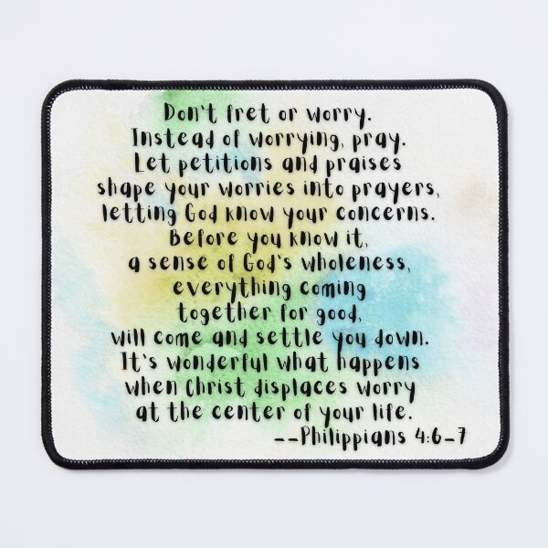Item preview, Philippians 4:6-7 -- Don't Fret or Worry designed and sold by Wordsofjoy&love.