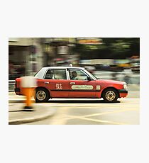Hong Kong Taxi Photographic Print