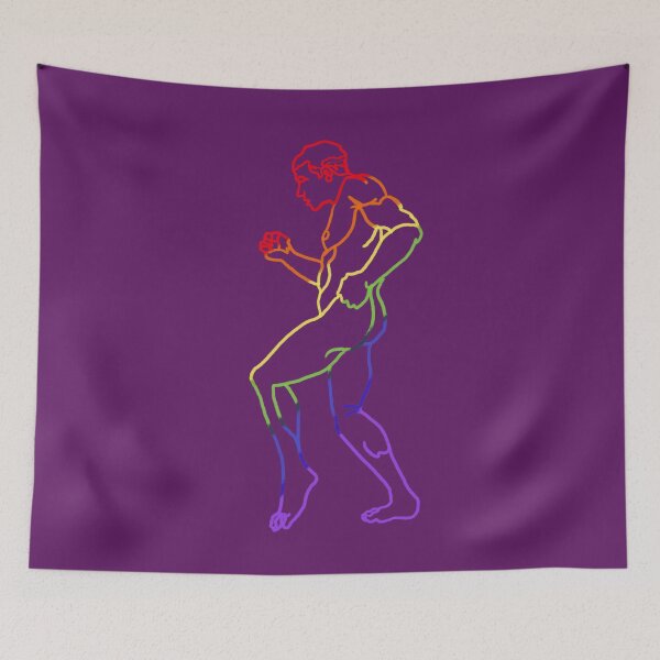 Item preview, Rainbow running man designed and sold by 3leggeddogg.