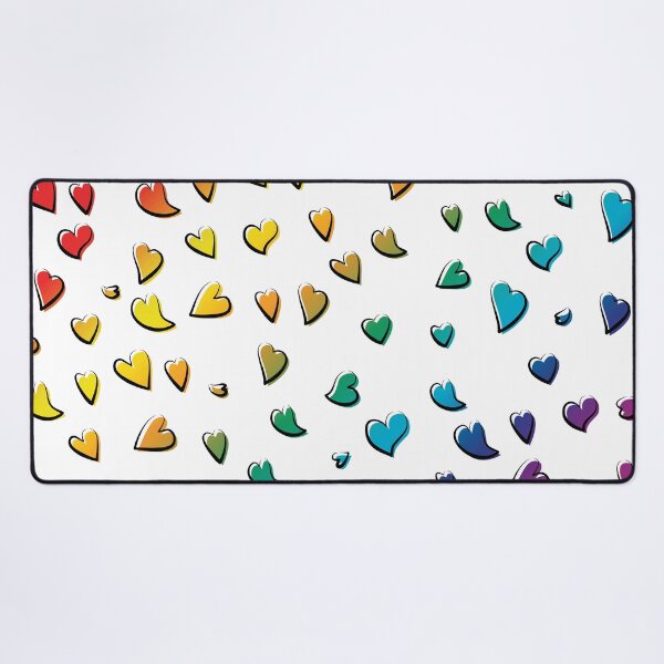 Item preview, Random pattern of rainbow color hearts for peace, love, friendships and lovely times designed and sold by HectorCantres.
