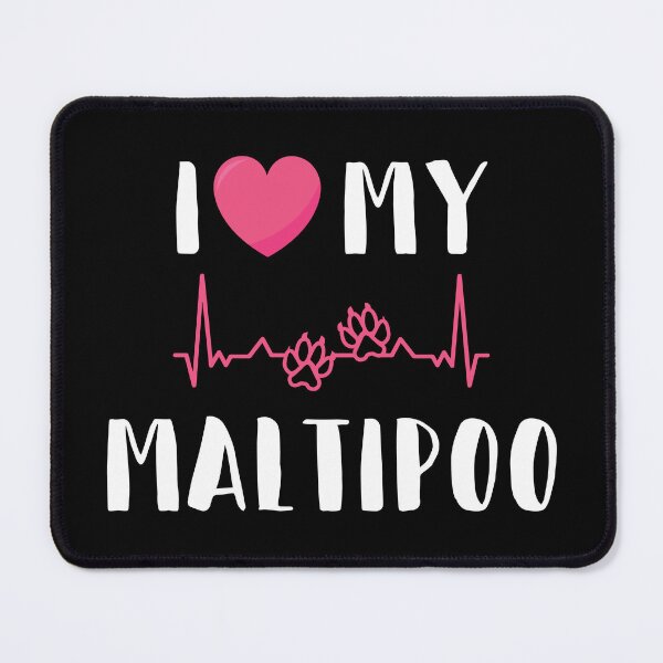 Item preview, Cute I Love My Maltipoo Heartbeat Pet Dog Design designed and sold by haselshirt.