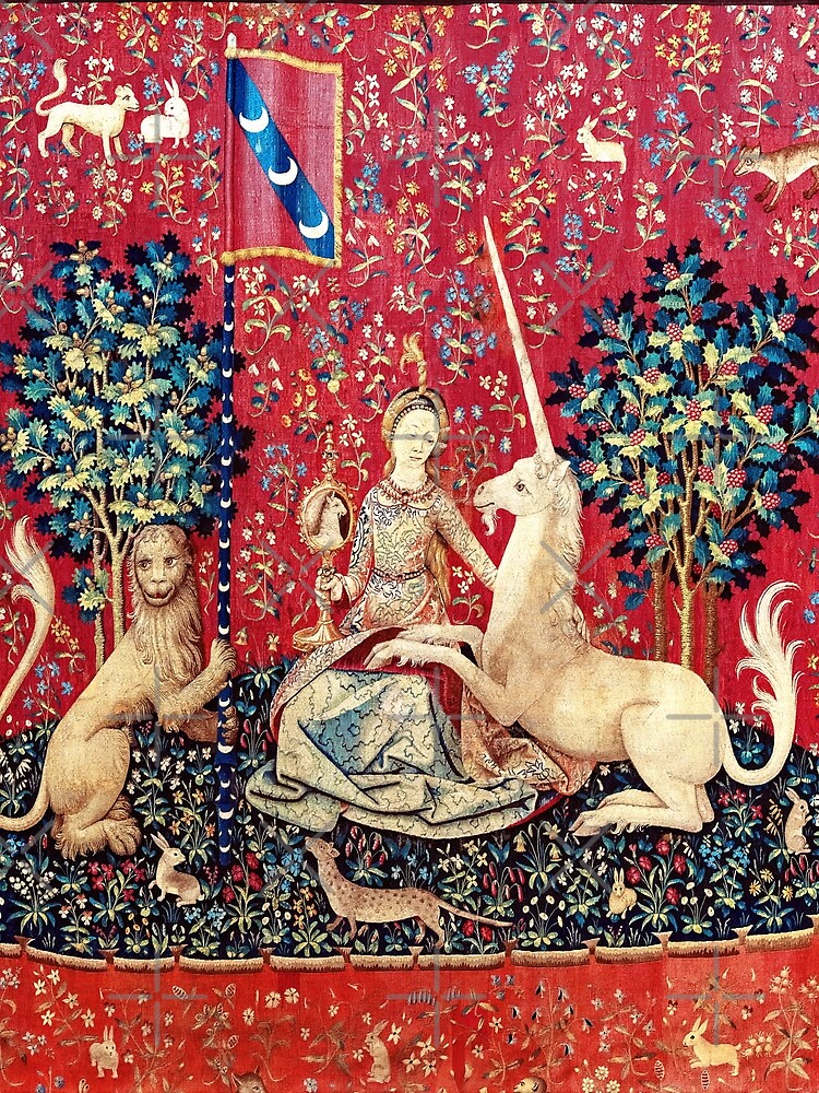 Medieval unicorn tapestry sale