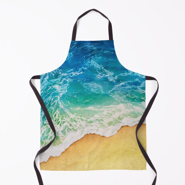 Item preview, Hand-drawn Watercolor Turquoise Sea Waves designed and sold by hatimelhag.