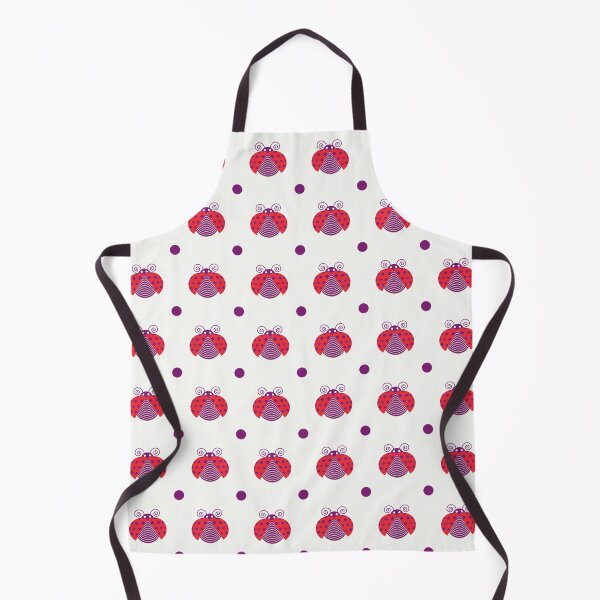 Item preview, Red ladybugs flying and purple dots designed and sold by marufemia.