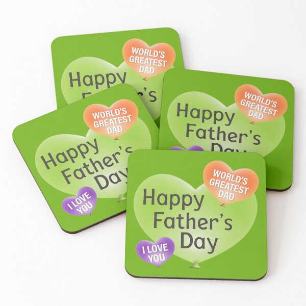 Item preview, Happy Fathers Day in Cute Heart Shaped Balloons - Fathers Day Quotes designed and sold by TheEndlessStore.