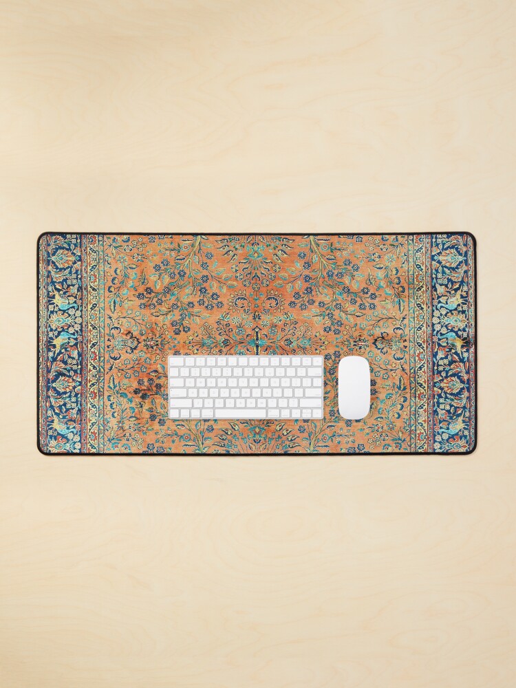 Thumbnail 1 of 5, Mouse Pad, Manchester Kashan Floral Persian Carpet Print designed and sold by Vicky Brago-Mitchell®.