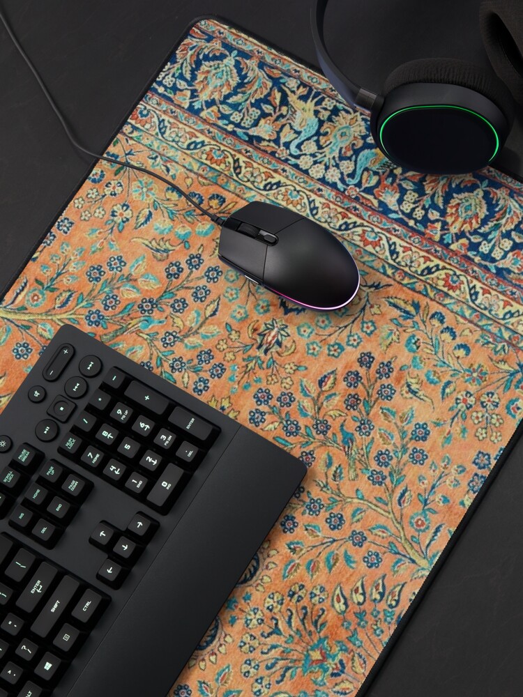Thumbnail 4 of 5, Mouse Pad, Manchester Kashan Floral Persian Carpet Print designed and sold by Vicky Brago-Mitchell®.