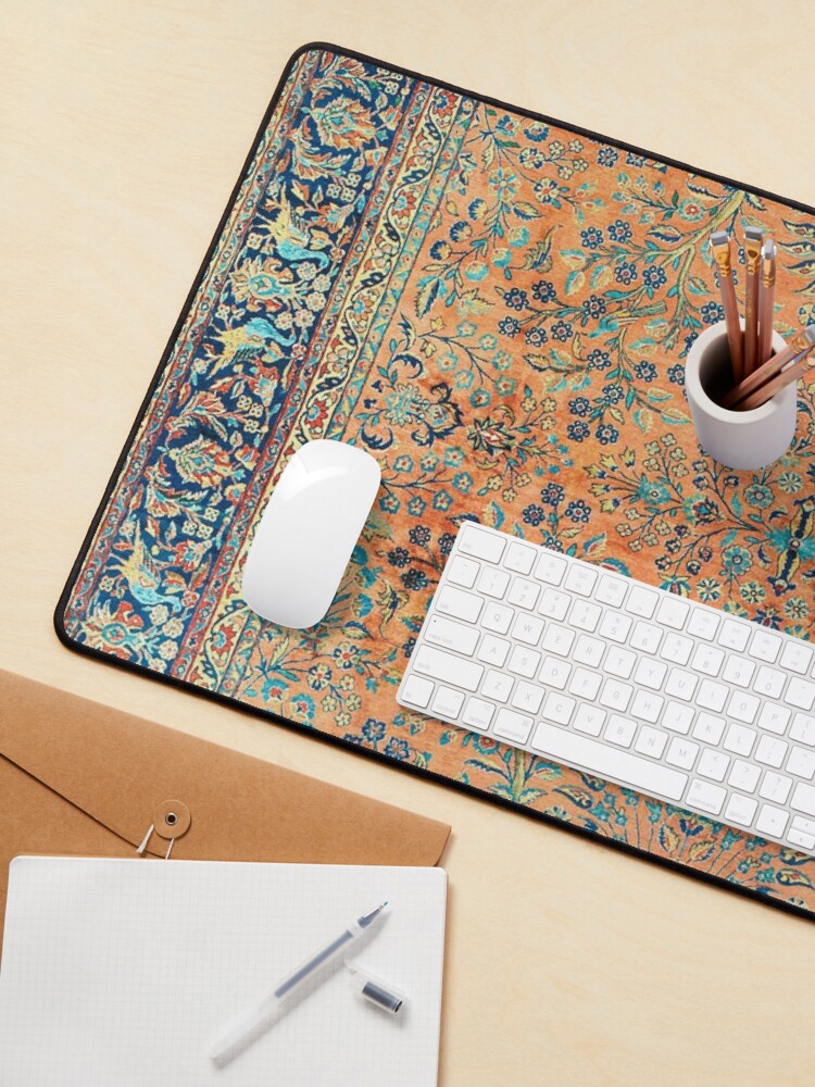 Thumbnail 3 of 5, Mouse Pad, Manchester Kashan Floral Persian Carpet Print designed and sold by Vicky Brago-Mitchell®.