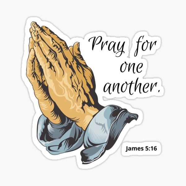 "Pray for One Another" Sticker for Sale by sews4cash | Redbubble