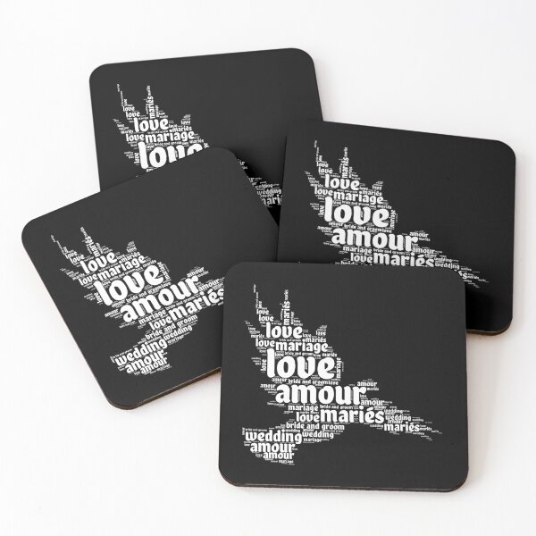 Item preview, Wedding dove silhouette white text designed and sold by Astralia.