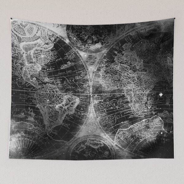 Item preview, Antique Map Space Stars Black and White designed and sold by naturemagick.