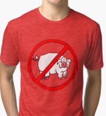 No Hogs Circle Tri-blend T-Shirt