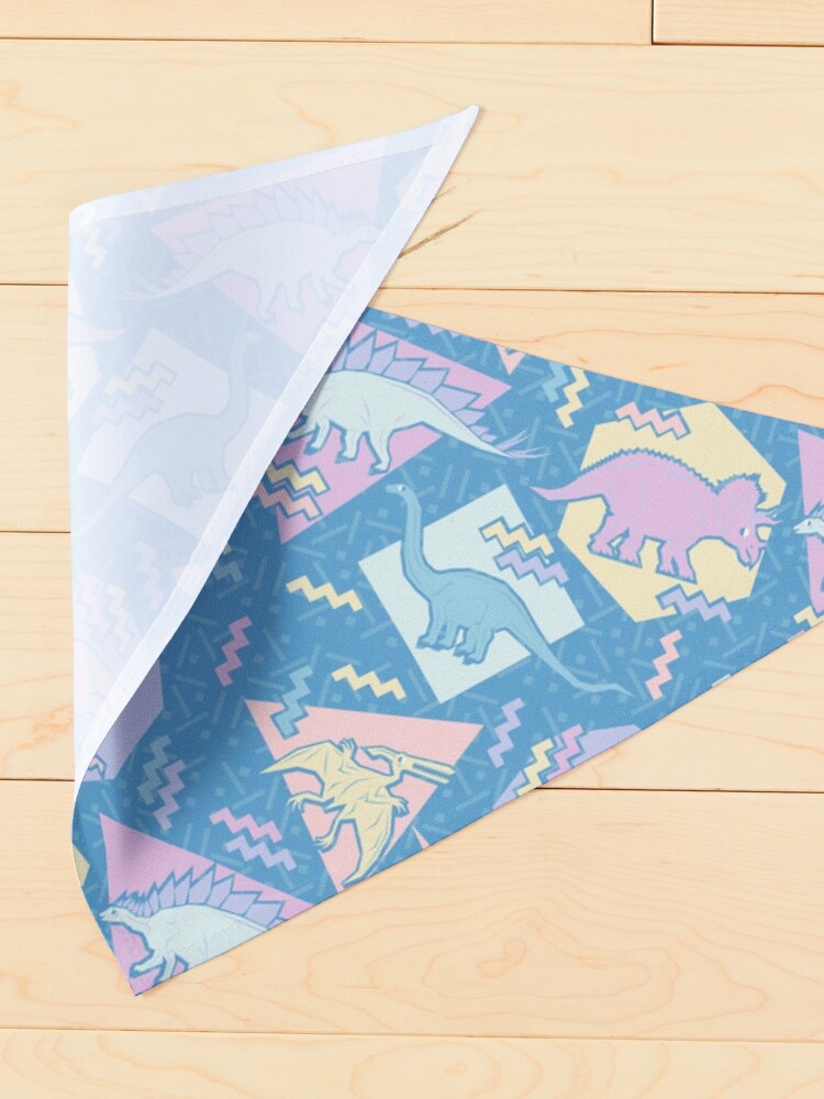 Alternate view of 90's Dinosaur Pattern - Pastel version Pet Bandana