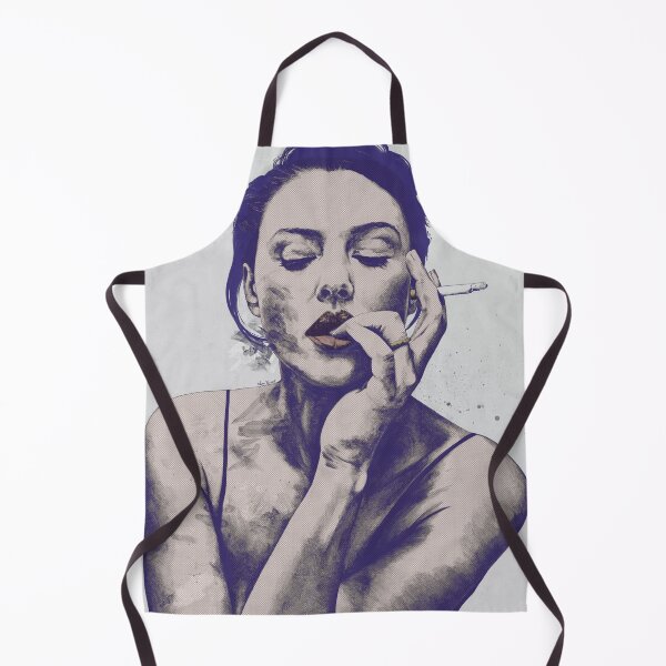 Item preview, Monica Bellucci sexy portrait | smoking woman drawing | pop art designed and sold by Marco Paludet.