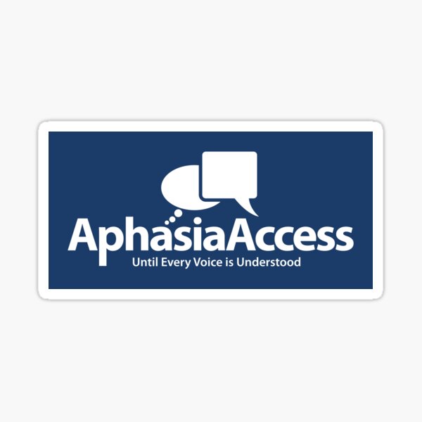 Aphasia Access White Logo Sticker