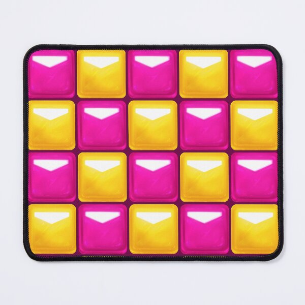 Item preview, Beat Saber Block Pattern 2022 - Fuchsia Pink & Golden Yellow designed and sold by JessySketches.