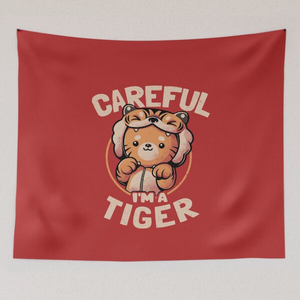 Item preview, Careful I'm a Tiger - Funny Cute Cat Gift designed and sold by EduEly.