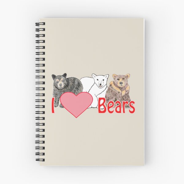 Item preview, Animal art, sketch, bears, wildlife art, gifts, I Love Bears designed and sold by Sandra O'Toole.