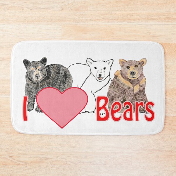 Item preview, Animal art, sketch, bears, wildlife art, gifts, I Love Bears designed and sold by Sandra O'Toole.