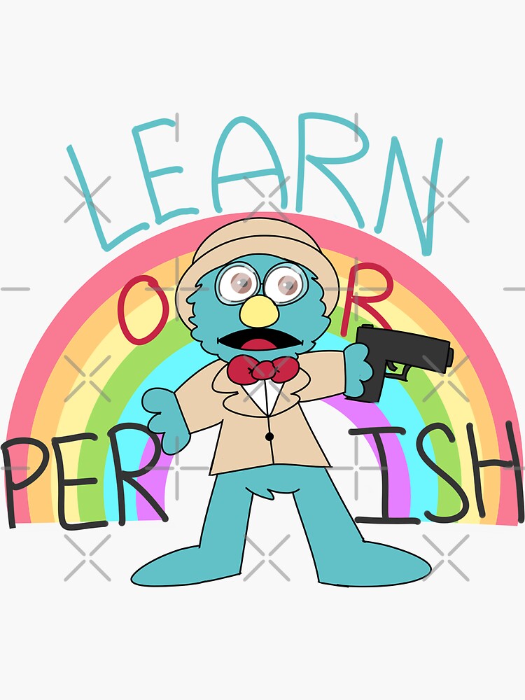 "Puppet History Professor Learn or Perish" Sticker by mortiest Redbubble