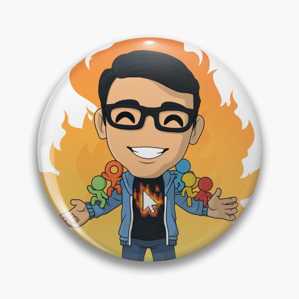 Item preview, Alan Becker Gaming avatar character on fire with stickman figures in shoulder designed and sold by BoldPencil.