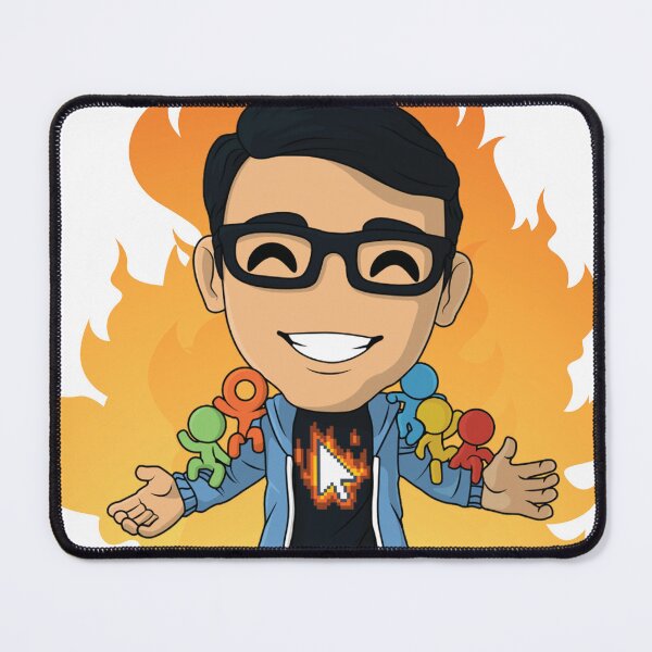 Item preview, Alan Becker Gaming avatar character on fire with stickman figures in shoulder designed and sold by BoldPencil.