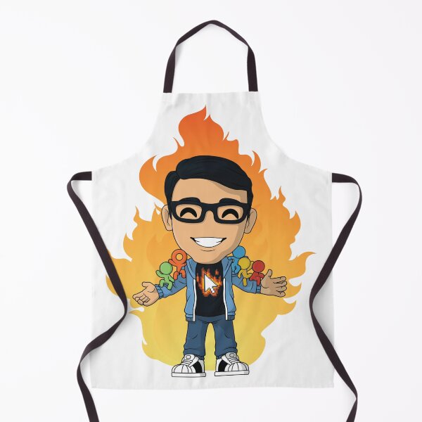 Item preview, Alan Becker Gaming avatar character on fire with stickman figures in shoulder designed and sold by BoldPencil.