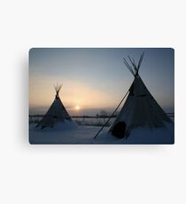 PLAINS CREE TIPI Canvas Print