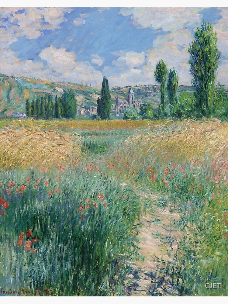 Stacks of Wheat Sunset by Claude Monet Fashion Handbag