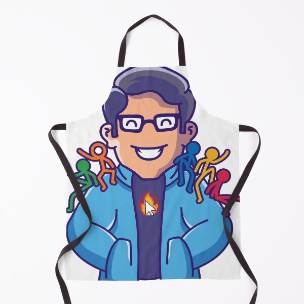Item preview, Alan Becker animator vs animation cartoon avatar with stickman figures in his shoulder designed and sold by BoldPencil.
