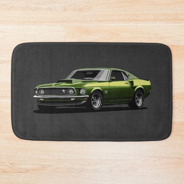 Item preview, Ford Mustang 1969 Boss 429 green - Muscle car - USA designed and sold by SketchNinja.