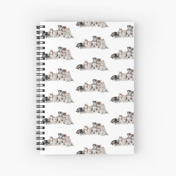 Baby Huskies Spiral Notebook