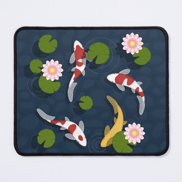 Japanese Koi Fish Pond Mouse Pad