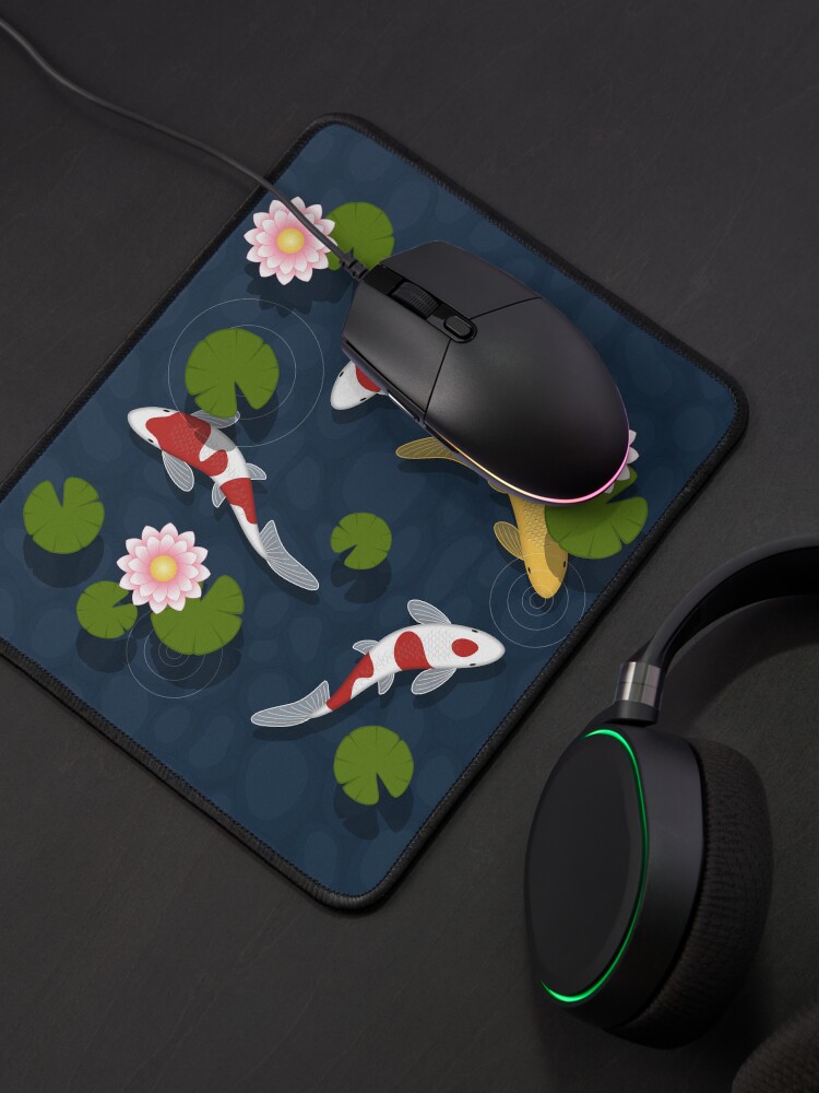 "Japanese Koi Fish Pond" Mouse Pad for Sale by chibibikun Redbubble
