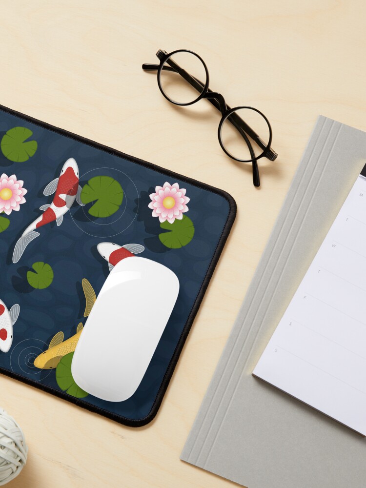 "Japanese Koi Fish Pond" Mouse Pad for Sale by chibibikun Redbubble