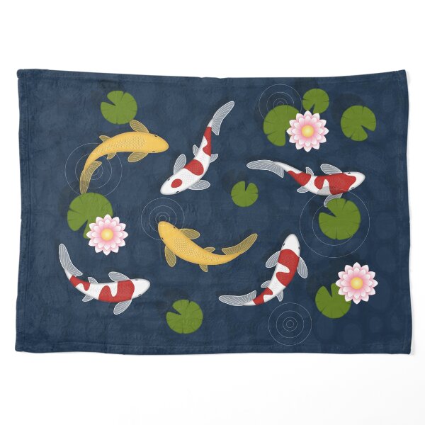 Japanese Koi Fish Pond Pet Blanket