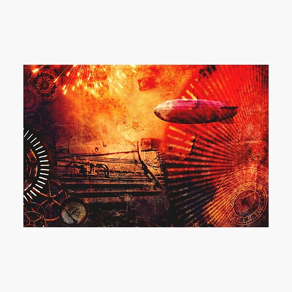 Steampunk Sunburst Photographic Print