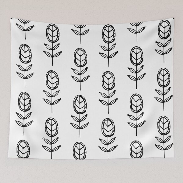 Item preview, doodle flower in white designed and sold by hdconnelly.